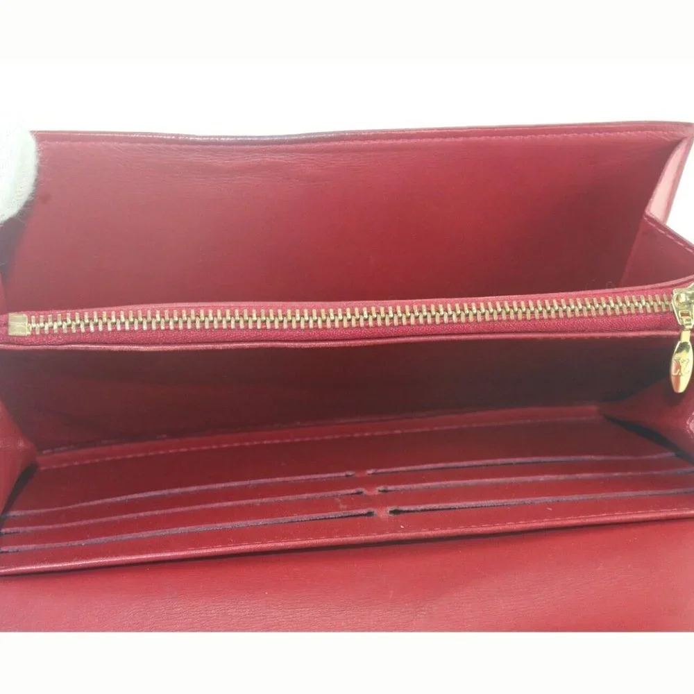 Louis Vuitton Womens Sarah Vernis Leather Long Flap Wallet 3LVS105K